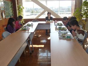 校長先生と6年生の食事会